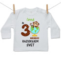 Majica z dolgimi rokavi Že 3 mesece raziskujem svet