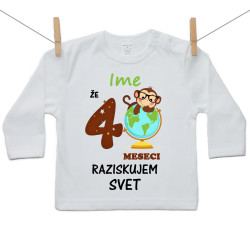 Majica z dolgimi rokavi Že 4 mesece raziskujem svet