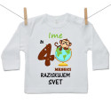 Majica z dolgimi rokavi Že 4 mesece raziskujem svet