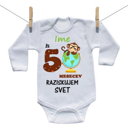 Bodiji z dolgimi rokavi Že 5 mesecev raziskujem svet