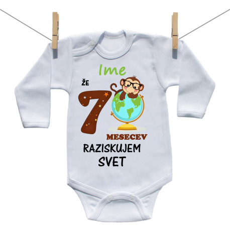 Bodiji z dolgimi rokavi Že 7 mesecev raziskujem svet Bodiji z dolgimi rokavi Že 7 mesecev raziskujem svet