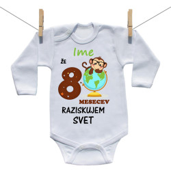 Bodiji z dolgimi rokavi Že 8 mesecev raziskujem svet