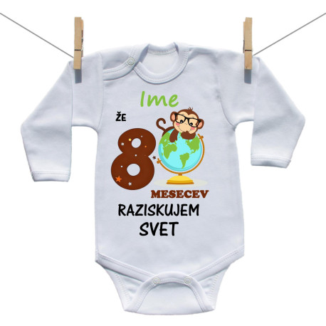 Bodiji z dolgimi rokavi Že 8 mesecev raziskujem svet Bodiji z dolgimi rokavi Že 8 mesecev raziskujem svet
