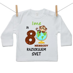 Majica z dolgimi rokavi Že 8 mesecev raziskujem svet