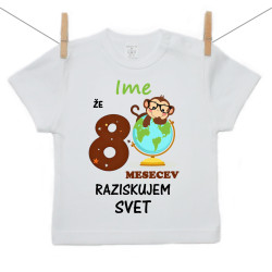 Majica s kratkimi rokavi Že 8 mesecev raziskujem svet