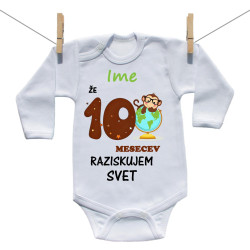 Bodiji z dolgimi rokavi Že 10 mesecev raziskujem svet