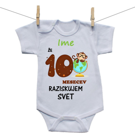 Bodiji s kratkimi rokavi Že 10 mesecev raziskujem svet