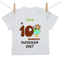 Majica s kratkimi rokavi Že 10 mesecev raziskujem svet