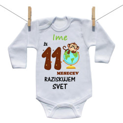 Bodiji z dolgimi rokavi Že 11 mesecev raziskujem svet