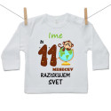 Majica z dolgimi rokavi Že 11 mesecev raziskujem svet