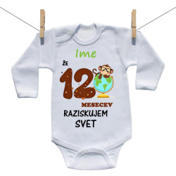 Bodiji z dolgimi rokavi Že 12 mesecev raziskujem svet