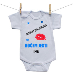 Bodiji s kratkimi rokavi Nočem lupčka, hočem jesti