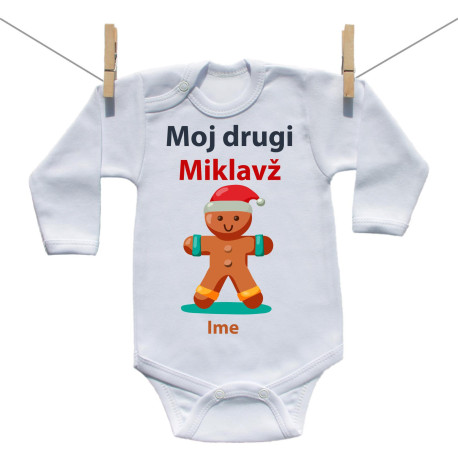 Bodiji z dolgimi rokavi Moj drugi Miklavž z medenjakom Bodiji z dolgimi rokavi Moj drugi Miklavž z medenjakom