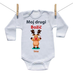 Bodiji z dolgimi rokavi Moj drugi božič z jelenčkom