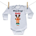 Bodiji z dolgimi rokavi Moj drugi božič z jelenčkom