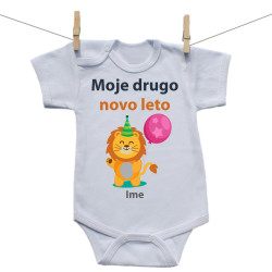 Bodiji s kratkimi rokavi Moje drugo novo leto z levčkom