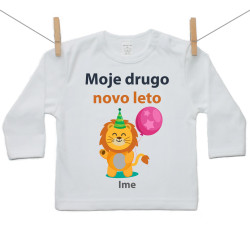 Majica z dolgimi rokavi Moje drugo novo leto z levčkom