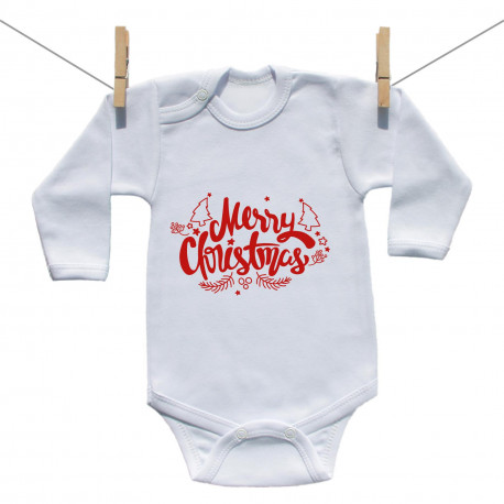 Bodiji z dolgimi rokavi Merry Christmas