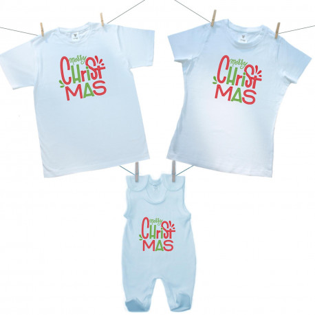 Družinski set (pajac) Merry Christmas